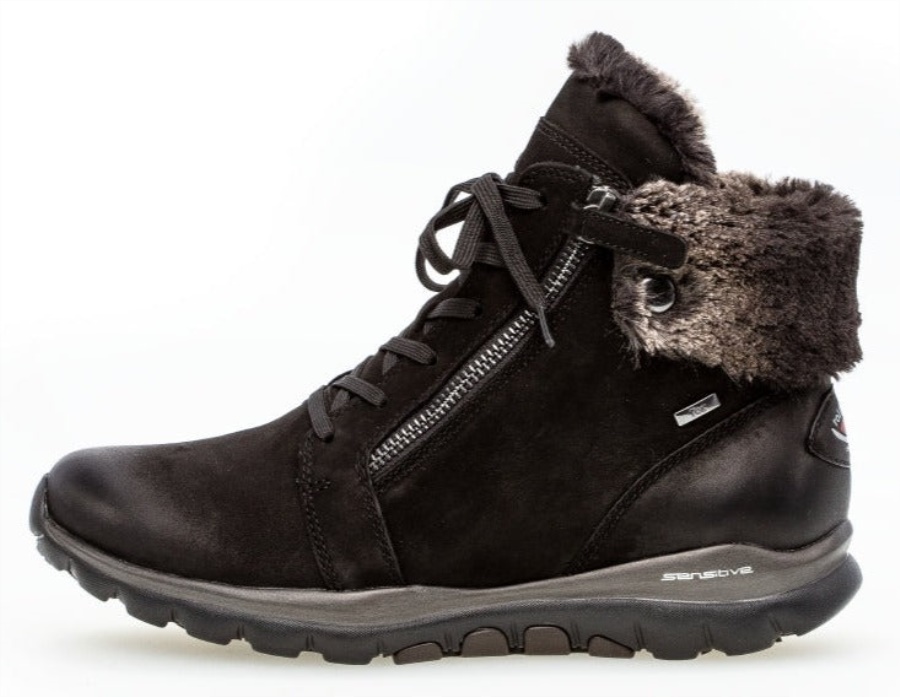 Gabor 76866.47 - Black Oiled Nubuck Leather