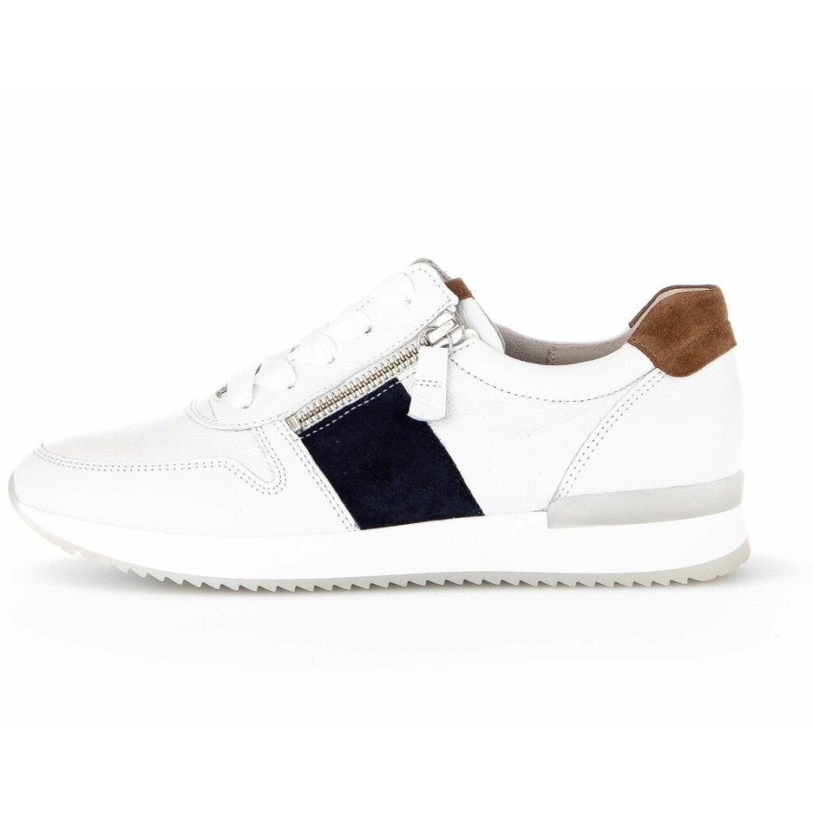 Gabor 83420-26 - White Navy Suede Leather
