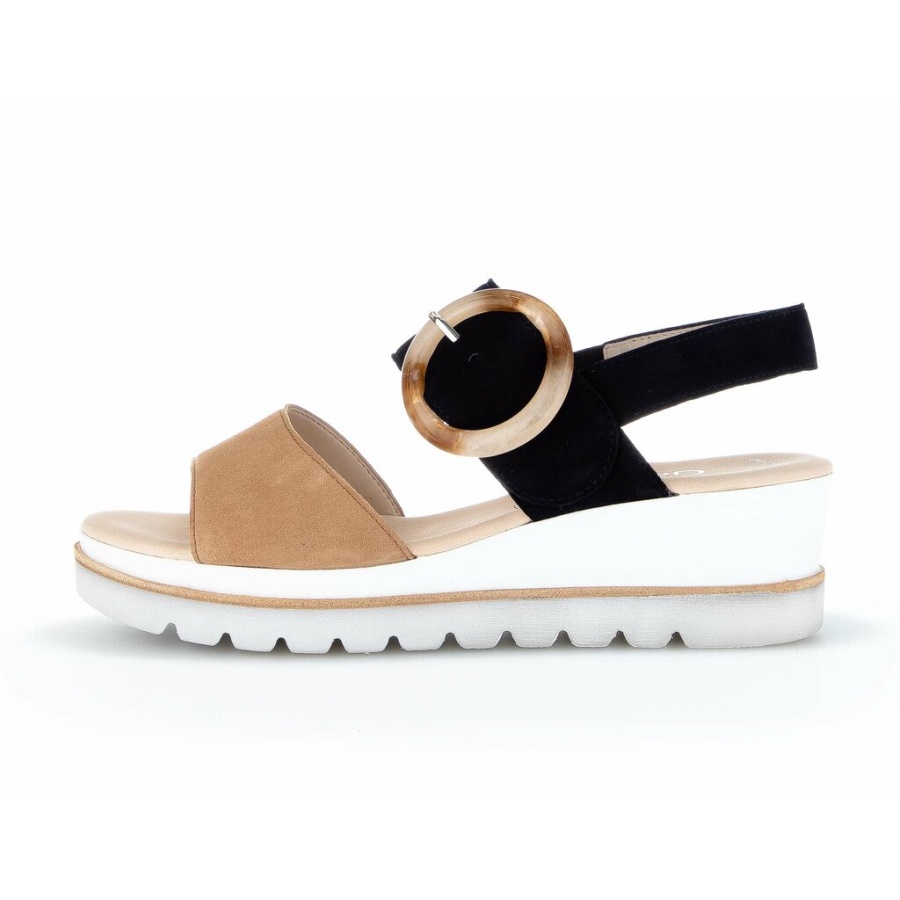 Gabor 84645-16 - Taupe Black Suede