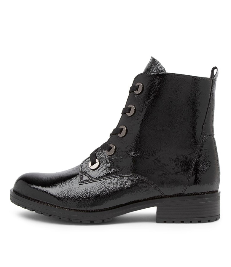 Gabor Genua Schwarz Leather Ankle Boots