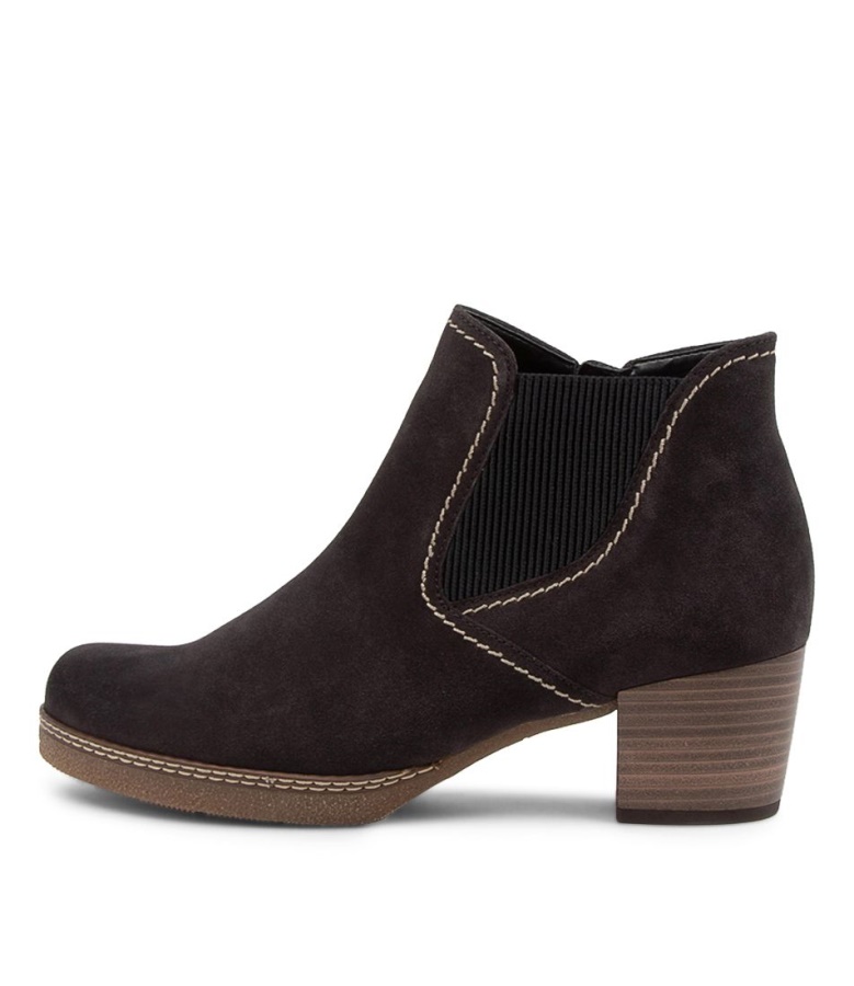 Gabor Kaaks Dark Grey Suede Ankle Boots